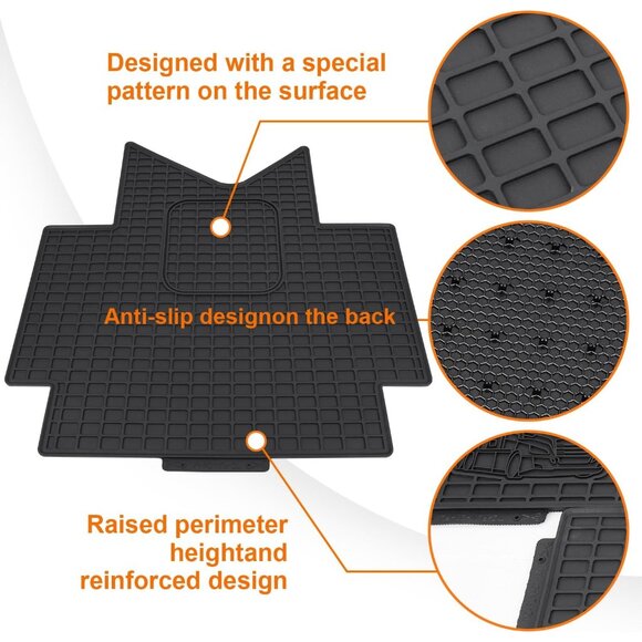 Floor Mats fit for Freightliner Cascadia 2018-2023 | Heavy Duty Truck Floor Rubb - Picture 5 of 7